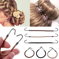 5 /10 Pieces Trendy Double Hooks Hair Band Rubber High Elastic Designed Hairtie Ponytail Headwear Women Accessory