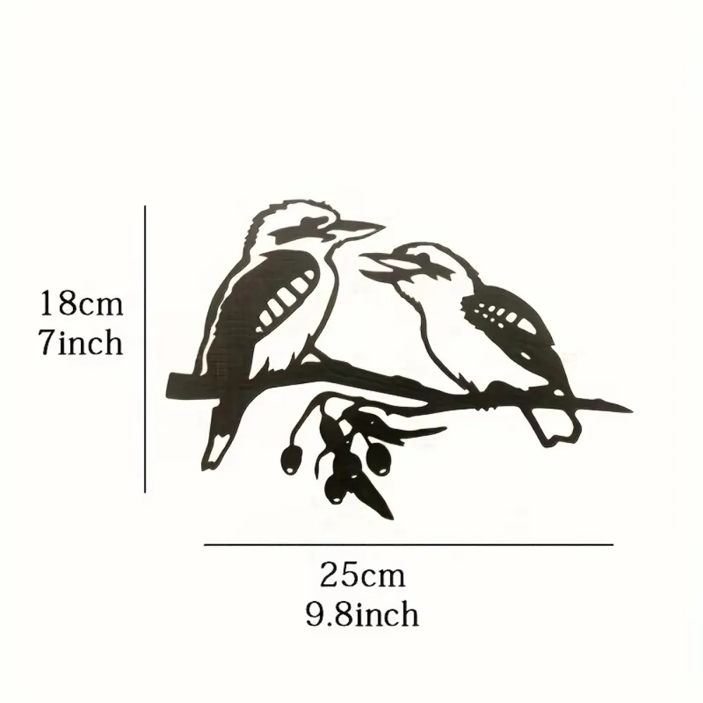 Creative Tree Insert Bird Silhouette Metal Decorative Tree Stump, Branch Iron Insert Decoration for Home Garden Patio