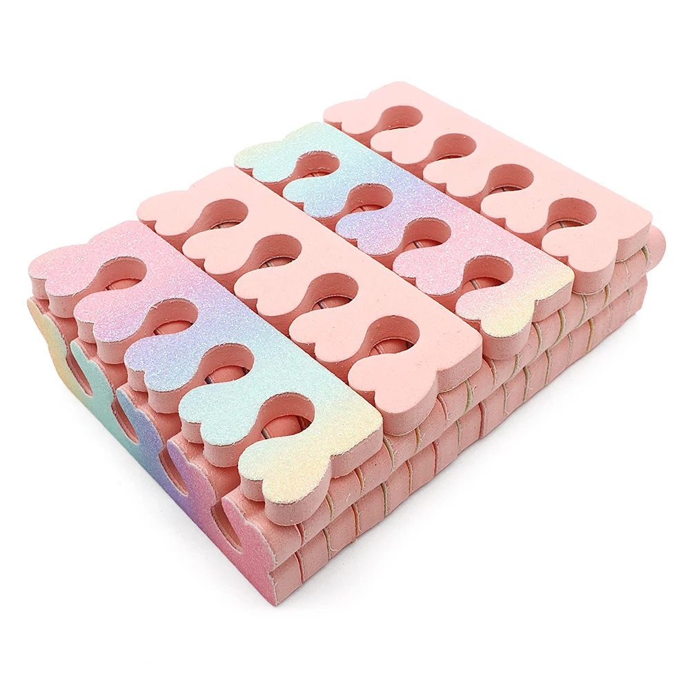 100 TEILE/LOS Professionelle Nail art Zehen Separatoren Finger Füße Teiler Schwamm Weiche Gel UV Schönheit Werkzeuge Polnischen Maniküre Pediküre