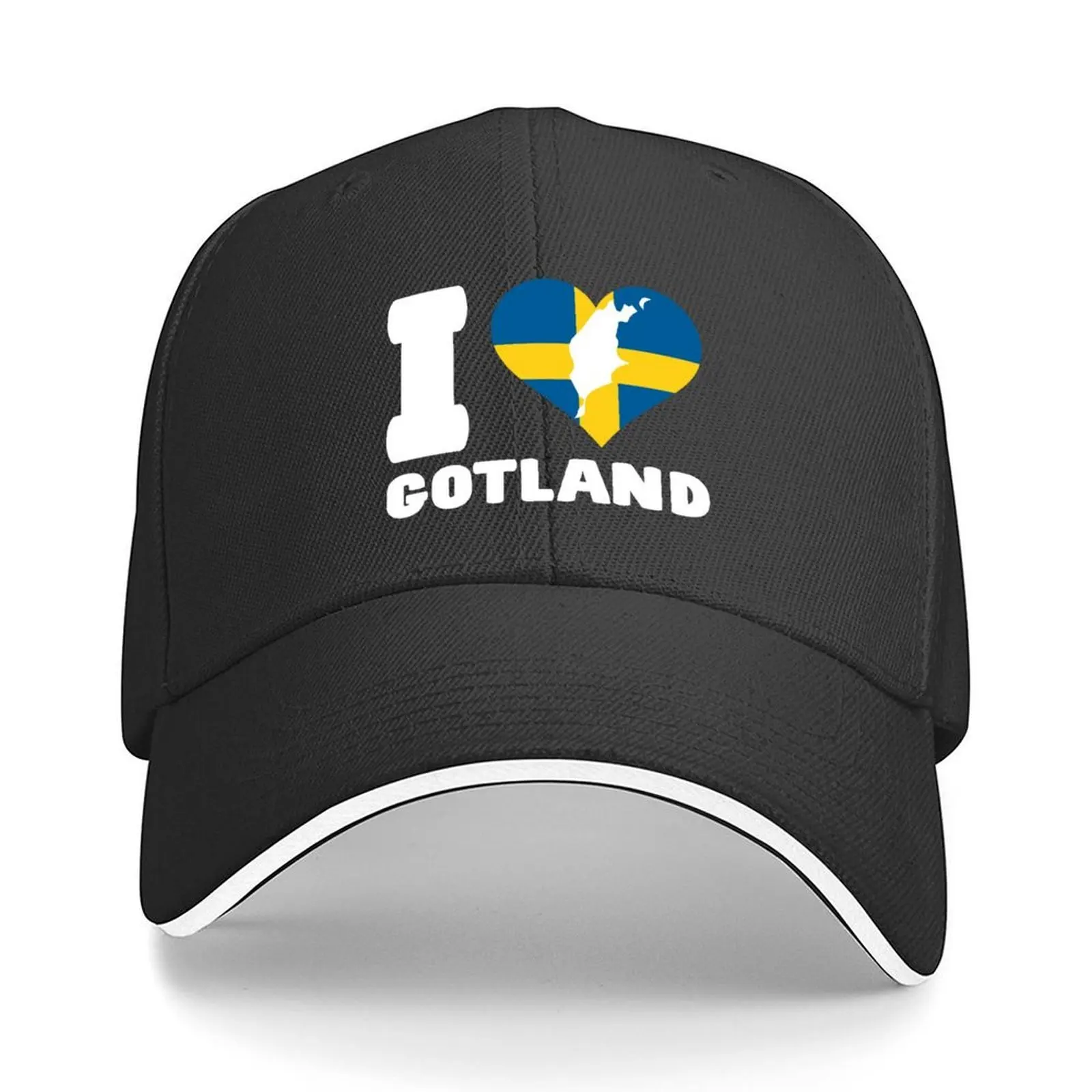 

Sweden Island I LOVE GOTLAND Baseball Cap New In Hat Cosplay Beach Bag Hood Men's Baseball Women's