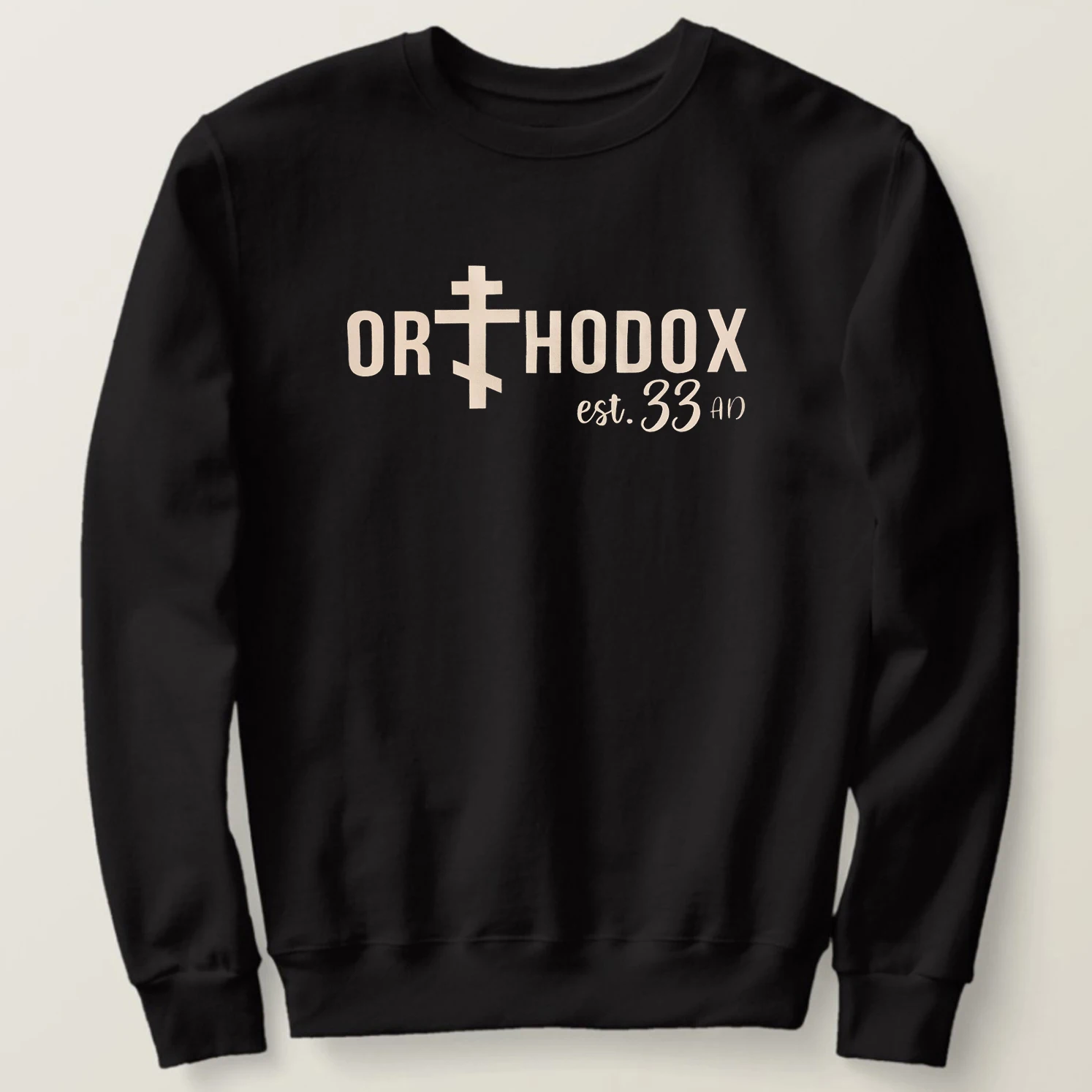 

Orthodoxy Orthodox Cross Sweatshirts New 100% Cotton Comfortable Casual Mens Christian Apparel Pullover Hoodie Streetwear