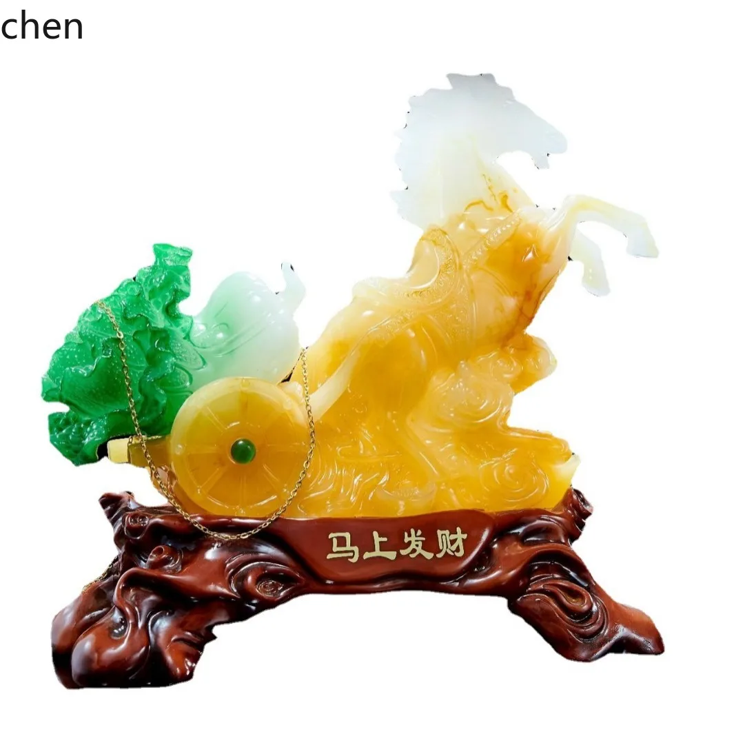 LXC Living Room Entrance Decoration Cabbage Wealth Ornament Craft Opening Housewarming Feng Shui