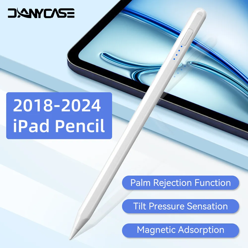 

For iPad Stylus Pencil 2024 iPad Air 11 Air 13 M2 Pro 13 11 M4 5/6/7/8/9/10th Gen Air 3/4/5 Mini 5 6 with Palm Rejection