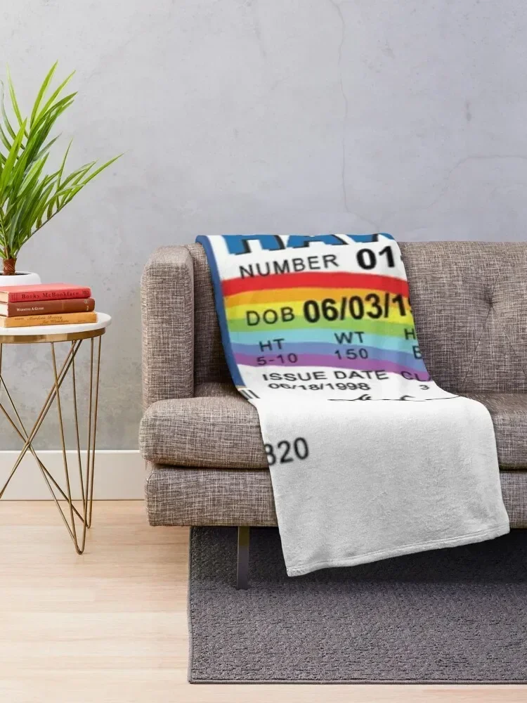 McLovin Fake ID Design Throw Blanket Blankets For Sofas Large Blankets