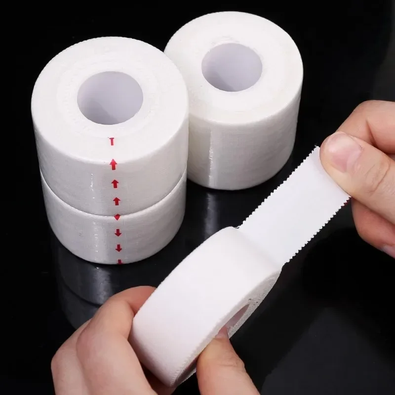 2.5/3.8/5cm Sports Tape 9.1m White Athletic Bandage for Trainers Fitness First Aid Injury Wrap for Fingers Ankles Wrist Tool