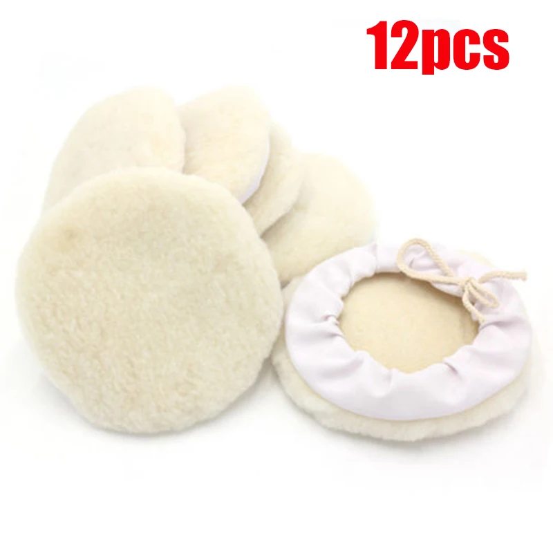 Drill Buffing Wheel Pad Mop Tool Washable Bonnet Buffer Car Polisher Polishing 6/12Pcs 7