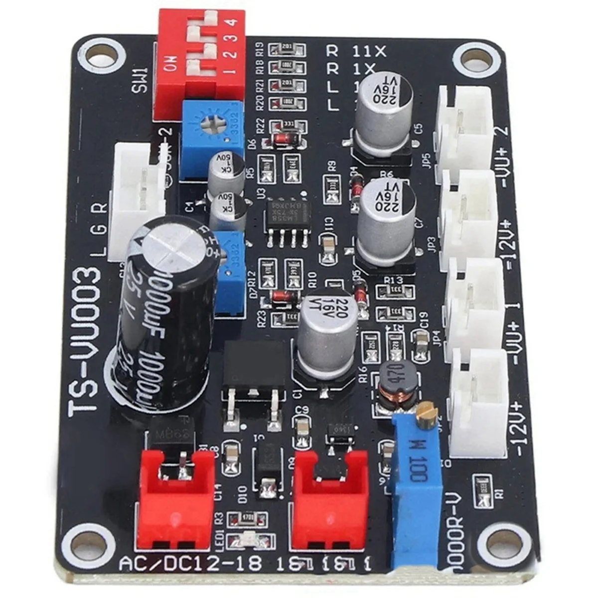 VU Meter Driver Board, ajustar luz de fundo, alta frequência, Low-Pass, acessórios, TS-VU003