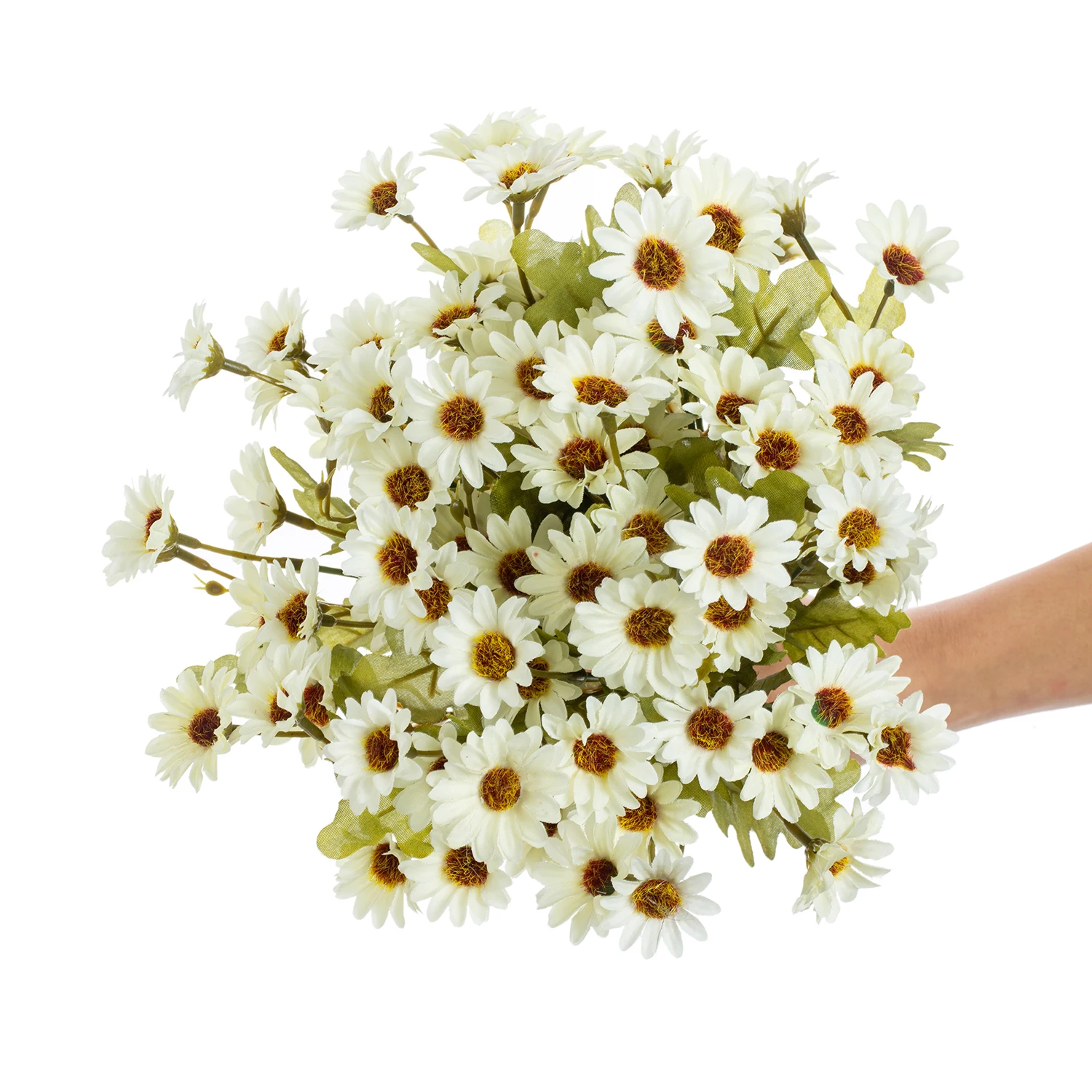 12-teiliges Set Künstliche Blumen aus Seide, Gänseblümchen, Tischdekoration für Festivals, Hochzeiten, Zimmer, Heimdekoration, Garten, DIY-Geschenkzubehör – Detail 4