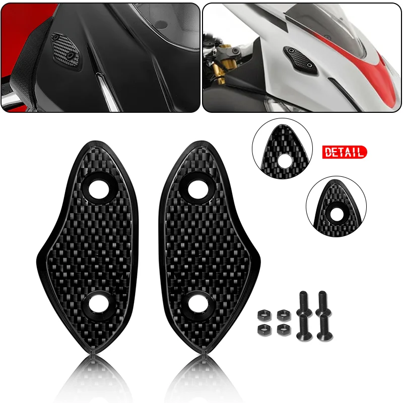 

Совершенно новая крышка зеркала rsv4 для RSV4 RSV4 1100 Factory RS660 2009-2025 2026, крышка зеркала с приводом на лобовое стекло из углеродного волокна для мотоцикла