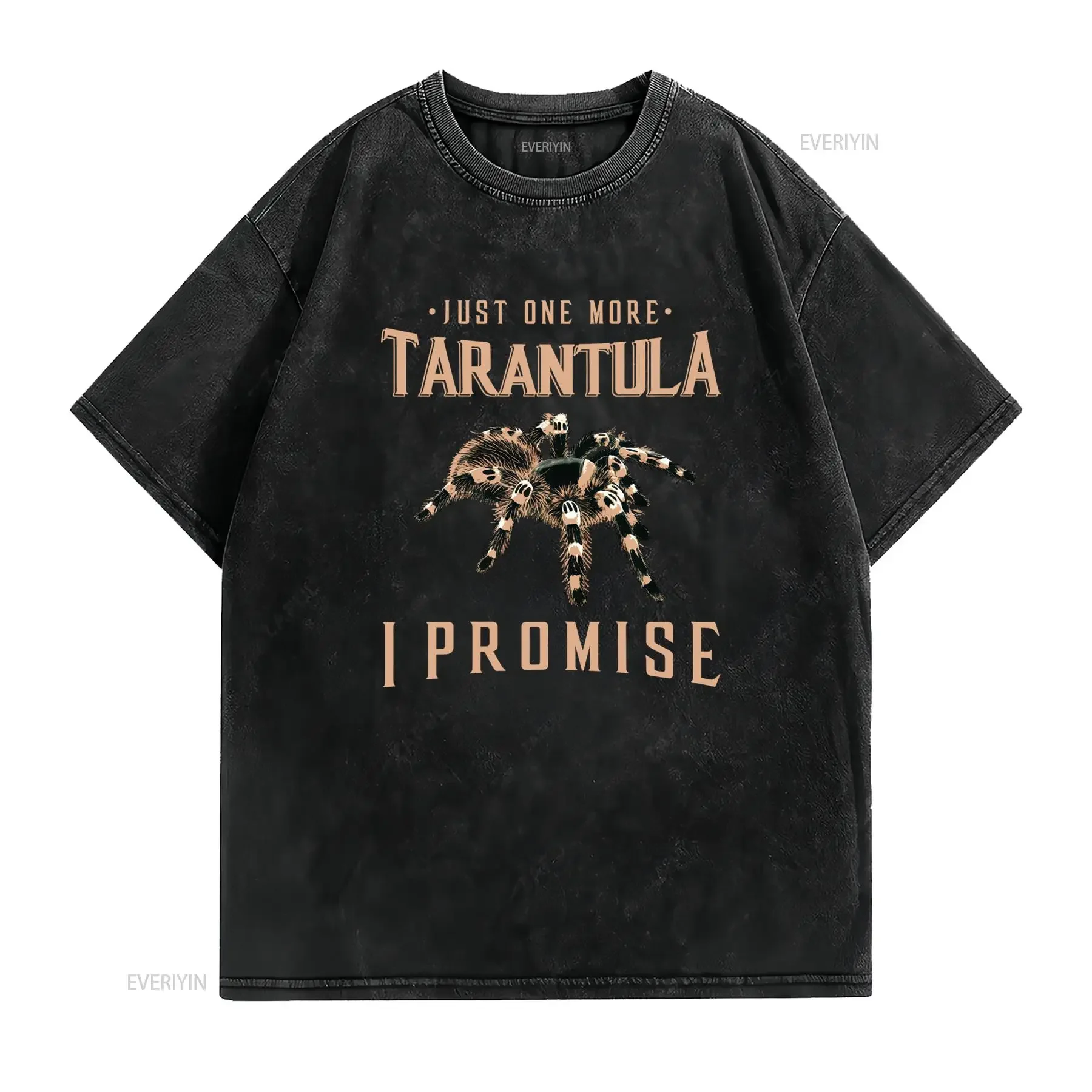 Men'S Women'S Tarantula Spider T Shirt Bold Just One More I Promise Print with Realistic Design Casual Round Neck All vintage