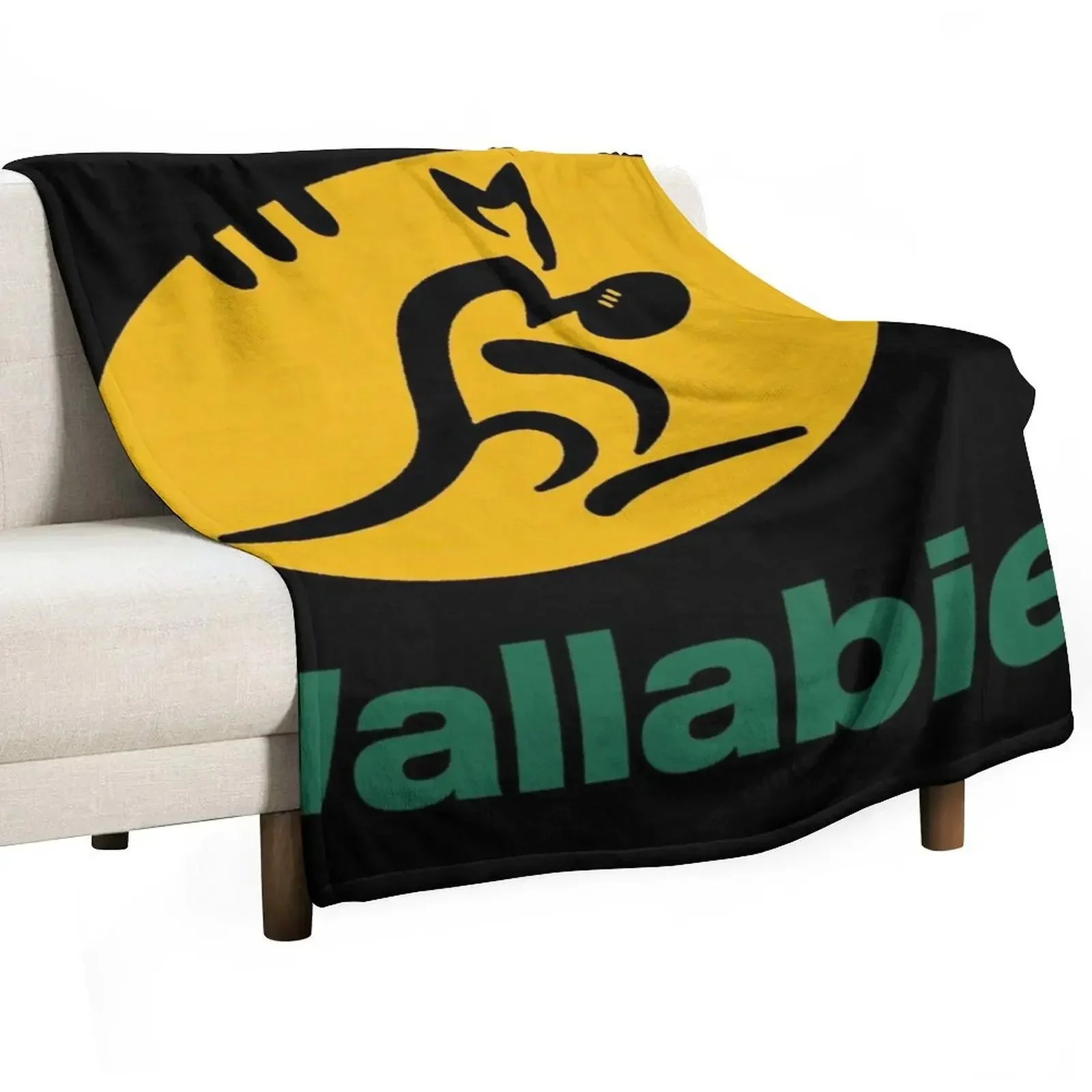 

Wallabies Rugby Fans Throw Blanket Retros Heavy funny gift Blankets