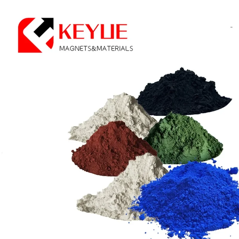 Poudre d'oxyde de fer magnétique Ferro pour R & D, poudres ultrafines, bleu, rouge, vert, 99.9% noir, environ 10 micro-mètres, 100 grammes