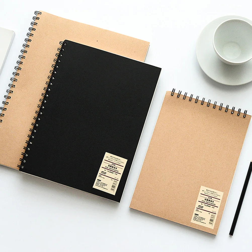 Spiral Notebook Sketchbook Inner Blank White Paper for Painting Drawing Writing - B5 (Random Color Cover)