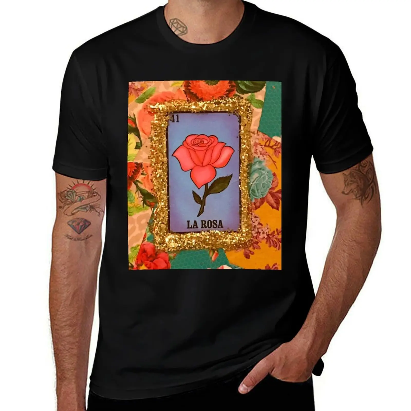Mexican Bingo La Rosa T-Shirt Lightweight Running Sports T-Shirt