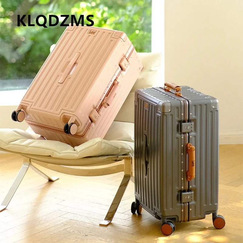 KLQDZMS High-quality Suitcase Large-capacity Aluminum Frame Trolley Case 20