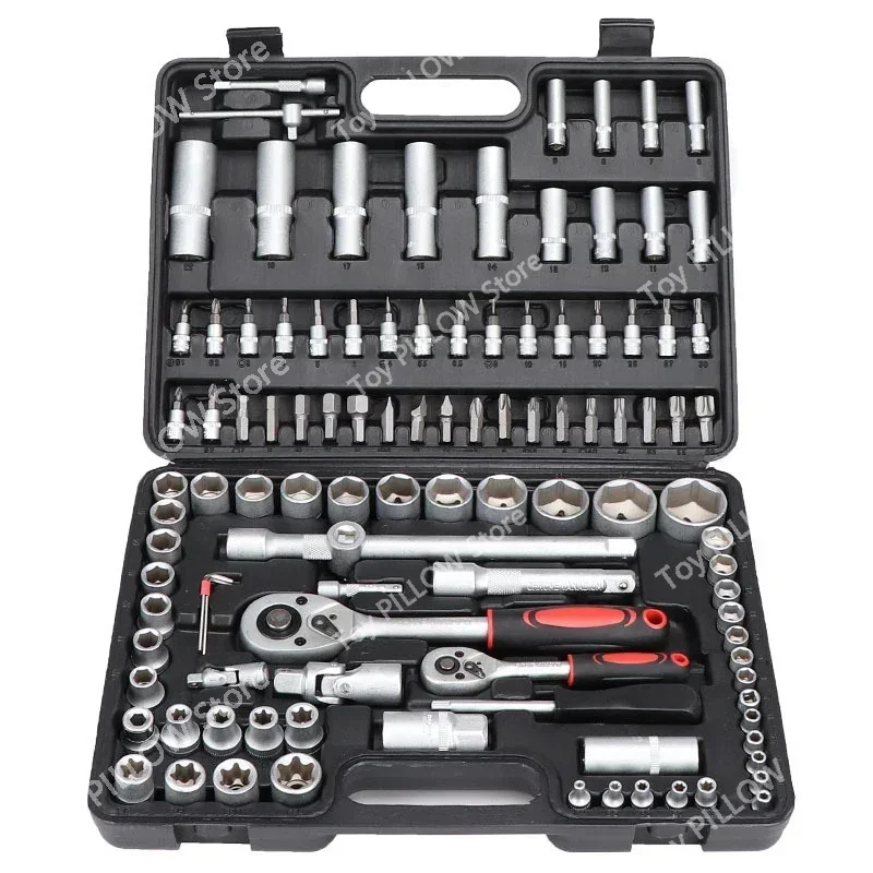 

94PCS/108PCS Car Repair Tool Set Auto Repair Tool Kits Sockets Set Bit Set Ratchet Spanners Wrench