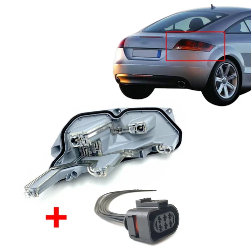 Para Audi TT 8J MK2 2006-14 soporte de bombilla de luz trasera derecha O/S y arnés de enchufe precableado 8J0945258A 1J0973733 accesorios de coche