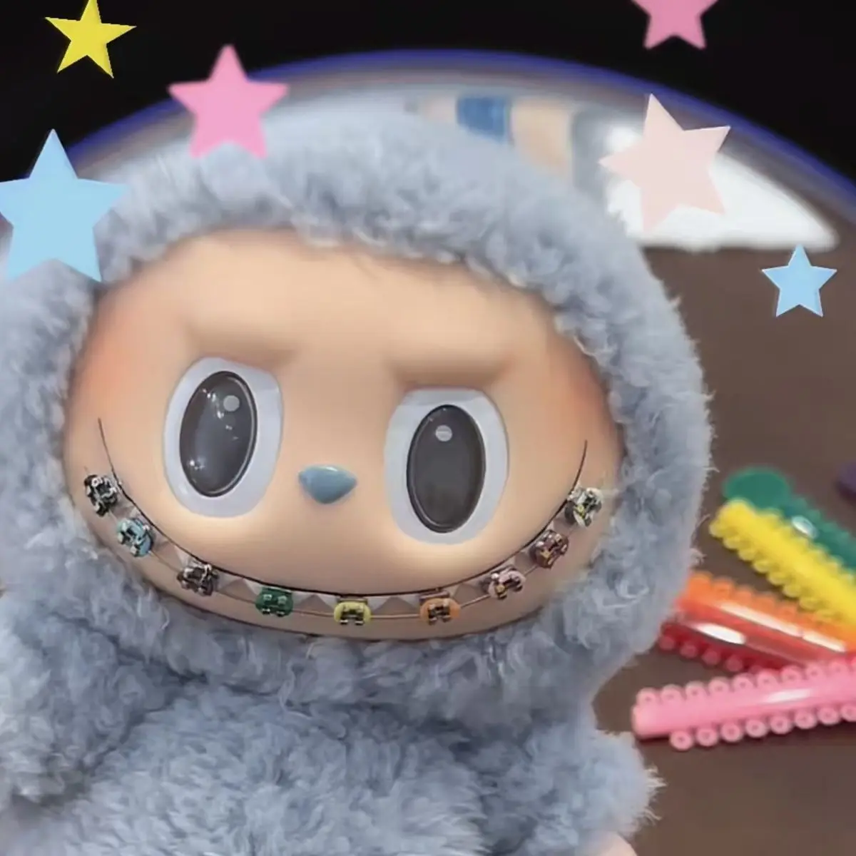 17 سنتيمتر Labubu ملحق الأقواس Labubu DIY بها بنفسك اللون الديكور الأقواس دمية شفافة الأقواس قوس دمية الديكور