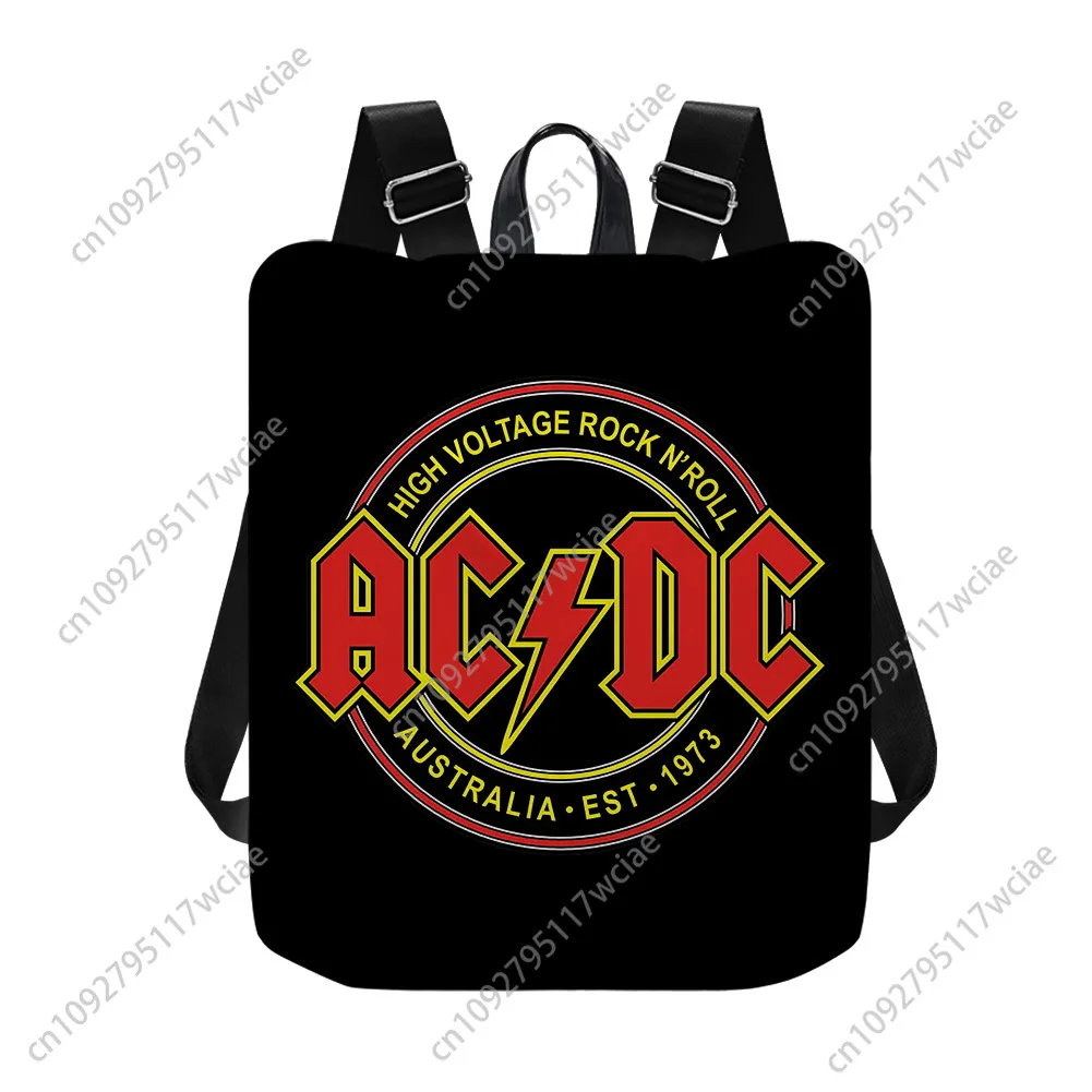 กระเป๋าเป้สะพายหลัง A-AC แบบกำหนดเอง กระเป๋าเป้เดินทางป้องกันการโจรกรรม สไตล์วินเทจร็อค D-DC ทำจากไนลอนกันน้ำ กระเป๋าเป้แฟชั่นสำหรับวิทยาลัย ของขวัญ กระเป๋าใส่หนังสือ