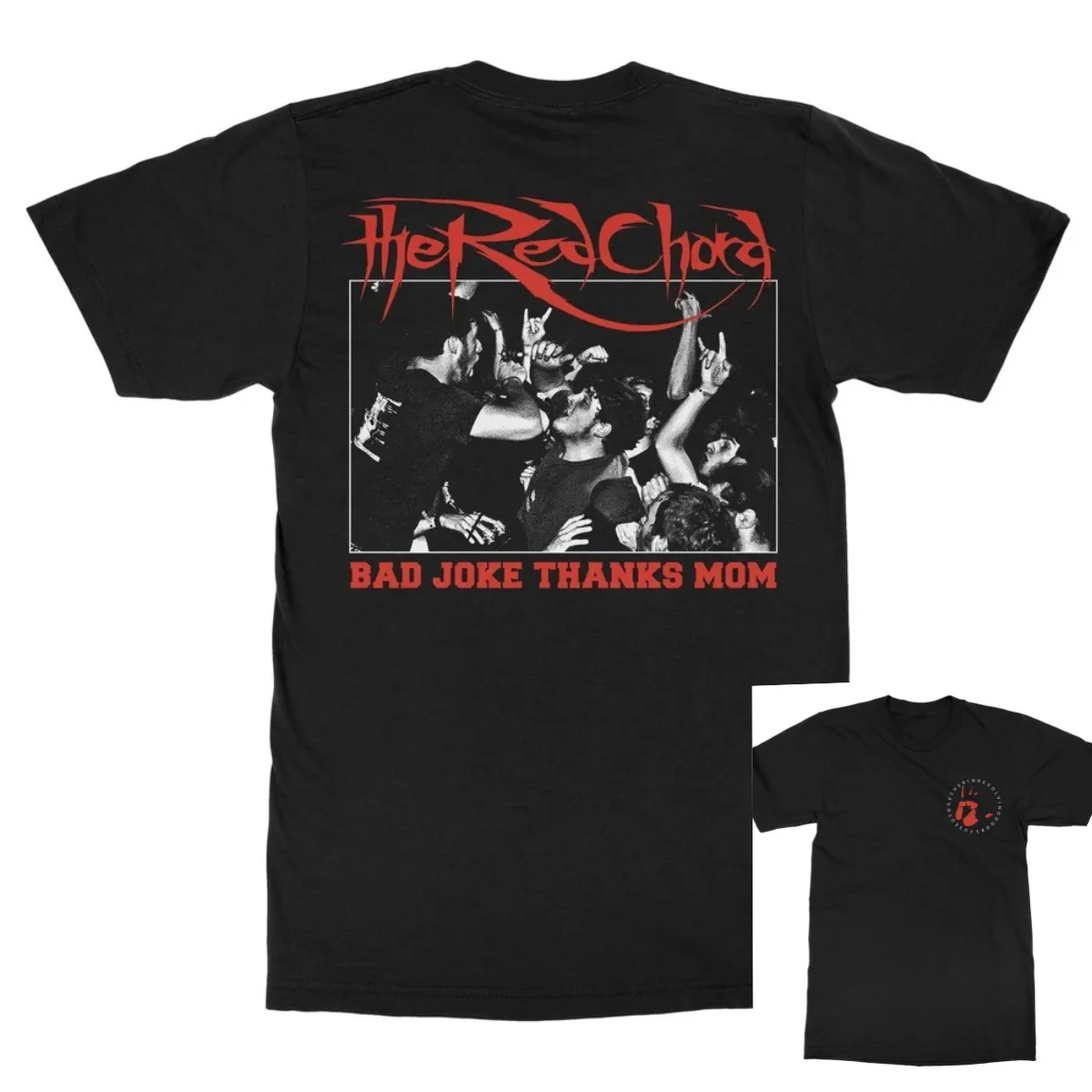 The Red Chord Concert Crowd Vintage Photo Print T Shirt, Classic Live Gig Dark Death Rock Graphic