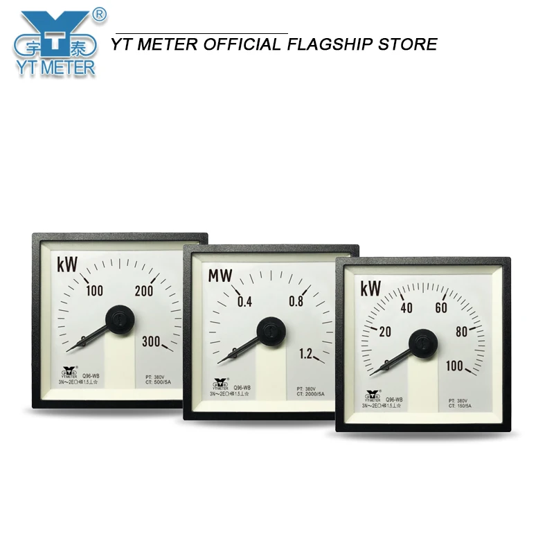 Q96-WB AC Three-Phase Active Power Meter for Marine Use, with Ranges of 1MW, 50KW, 120KW, Rated Current of 5A, and 240-Degree