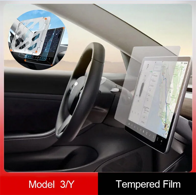 Clearance Closeout For Tesla Model 3/ Y Car Navigation Tempered Glass Screen Protector for Central Control Display