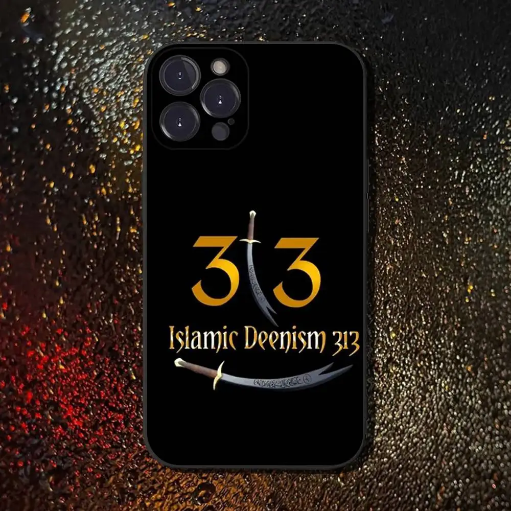 حافظة هاتف إمام هوسي شيا علي لهاتف آيفون 16,15,14,13,12,11 Plus,Pro Max,XS,X,XR,SE,Mini,8,7,غطاء أسود من السيليكون الناعم