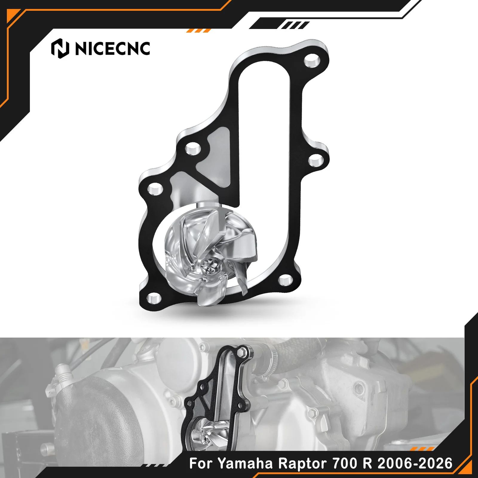

NICECNC For Yamaha Raptor 700 700R 2006-2026 Water Pump Impeller Shaft ATV Replaces 1S3-12450-00-00 Aluminum 5mm/0.2"