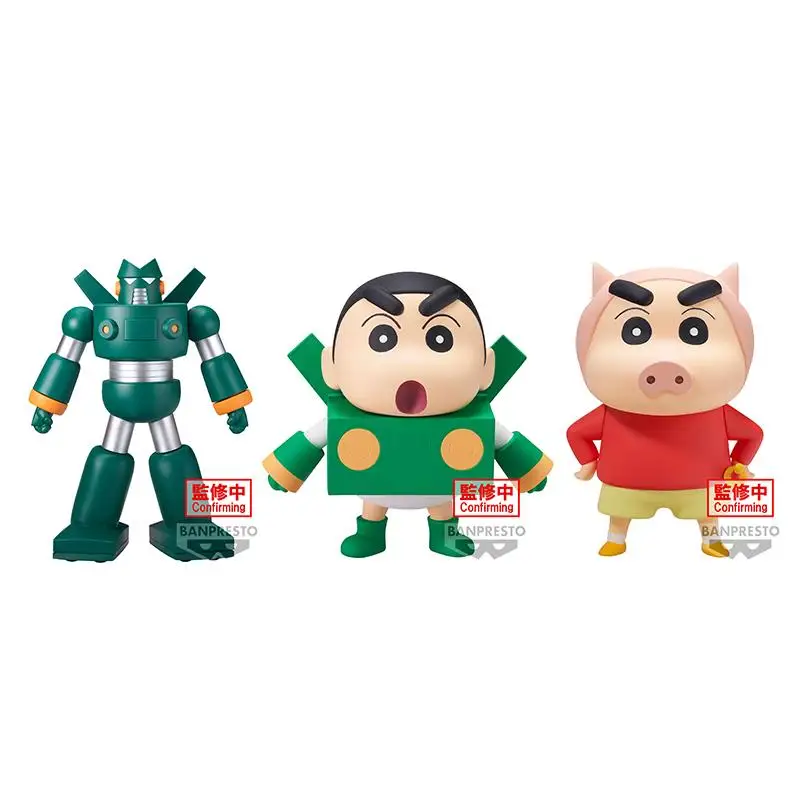 Bandai Banpresto Sofvimates Crayon Shin-Chan Kantamu Robo Figure Cute Cartoon Desktop Ornament Gift Original Genuine