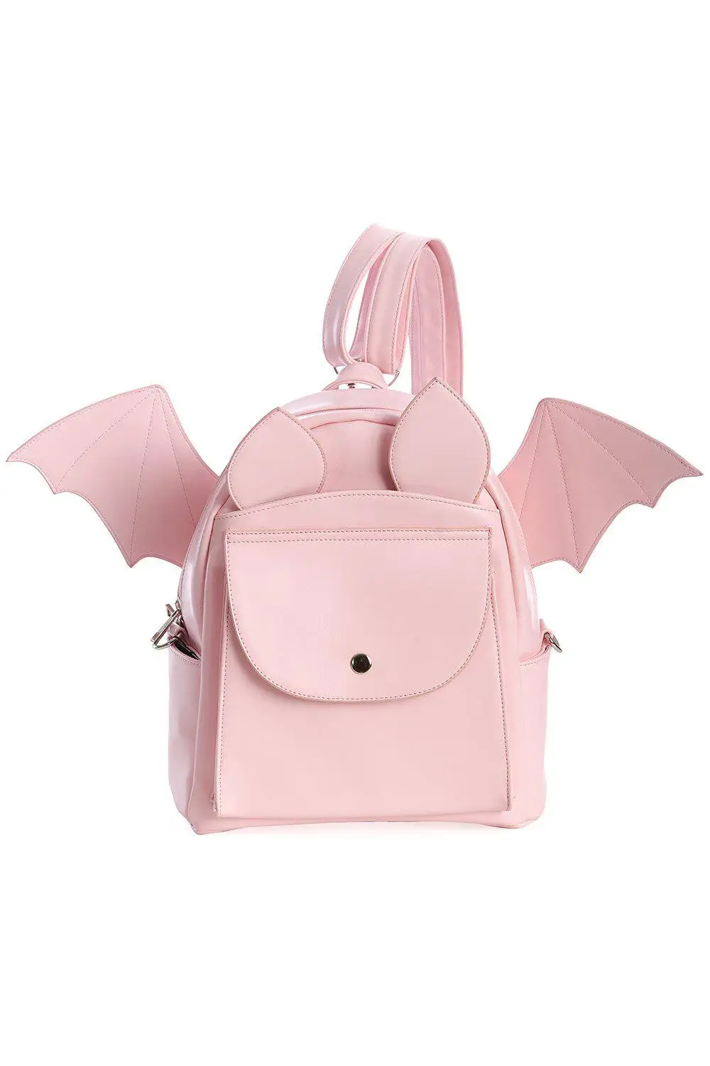 European/American Fashion Personalized Vertical Square Gothic British Style Bat Wing Appearance Design Backpack For Women Trendy