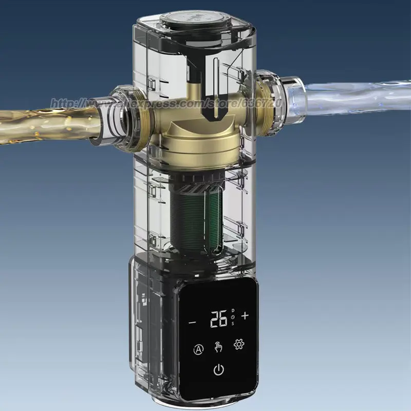 مرشحات الرواسب الدوارة الأوتوماتيكية G350، التنظيف والتصريف التلقائي بشاشة تعمل باللمس، فلتر مياه للمنزل بأكمله قابل لإعادة الاستخدام 40 ميكرونًا