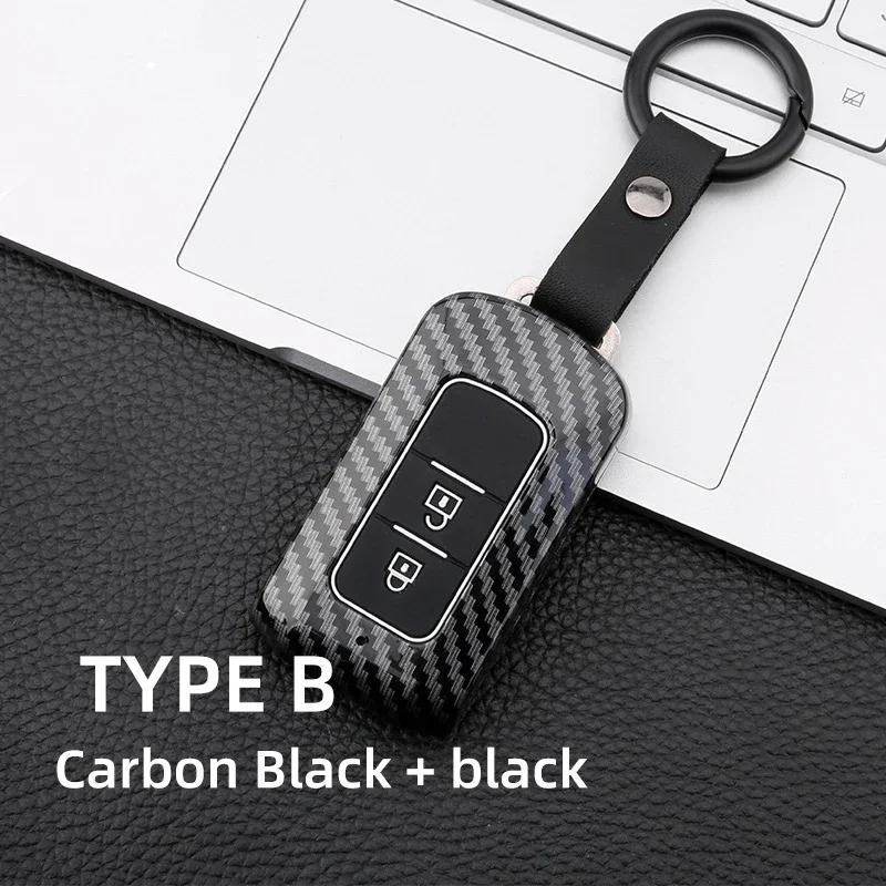 

ABS Carbon TPU Car Key Case Cover Shell Fob For Mitsubishi Outlander Lancer Eclipse Mirage Keyless Entry Smart Key Case