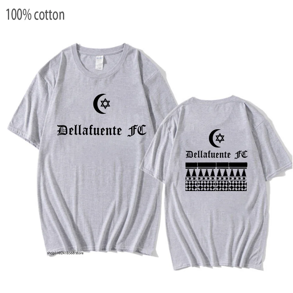 Dellafuente FC 티셔츠 Corales 티셔츠 남성용 반팔 티셔츠 하라주쿠 유니섹스 패션 의류 100% Cotton Woemn Cartoon Shirts