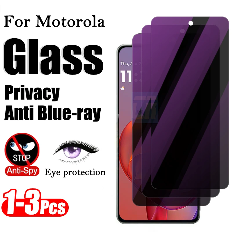 

Privacy Anti Blue Light Tempered Glass for Motorola Edge 60 Neo ThinkPhone 25 Moto S50 G13 G23 G53 G73 Anti Spy Screen Protector