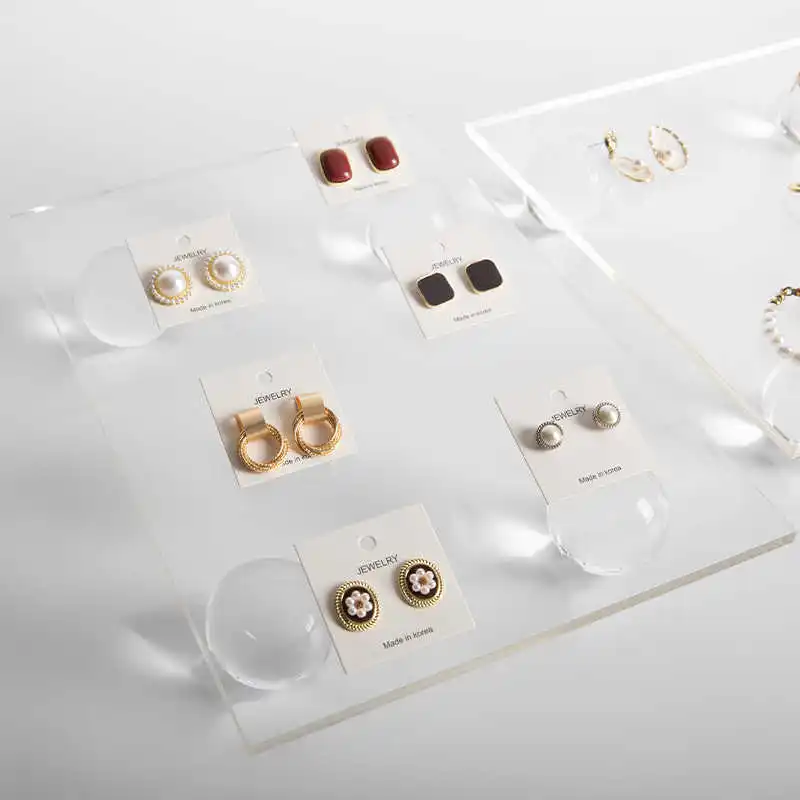 Luxury high-end home decoration ornaments Ins acrylic irregular tray earrings necklace transparent geometric aromatherapy