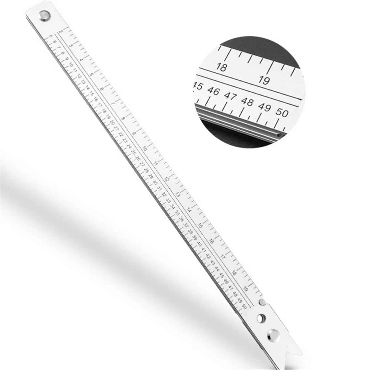 45 ° Folding Triangle Ruler Multifunctional Ruler Aluminium Alloy Large Triangular Ruler Woodworking Drawing Tool