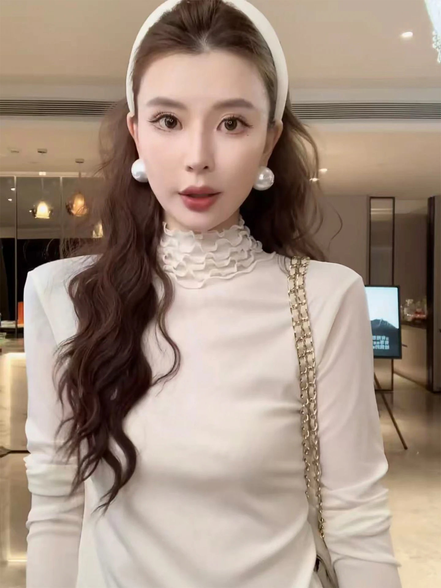 

Новый женский эластичный облегающий базовый топ Kun Total Knitted для весны, повседневный, с длинным рукавом, из вискозного волокна