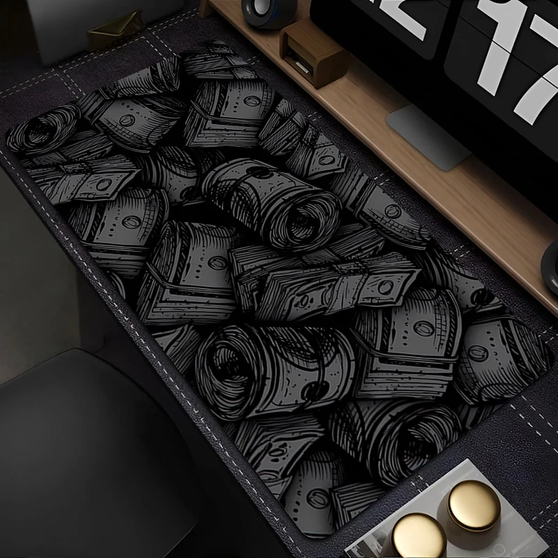 Mouse Pad Large E-sports Gamer Mouse Pad 90x40cm Computer Keyboard Pads Dollar Bills Gaming Desk Mat Natural Rubber Mausepads