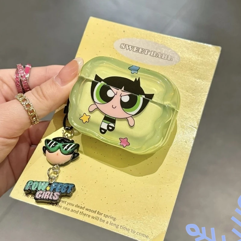 Dopamine Star Powerpuff Girls for AirPods 4 Generation Apple حقيبة سماعة الأذن حافظة بطاقات شخصية إبداعية حافظة واقية kawaii #5
