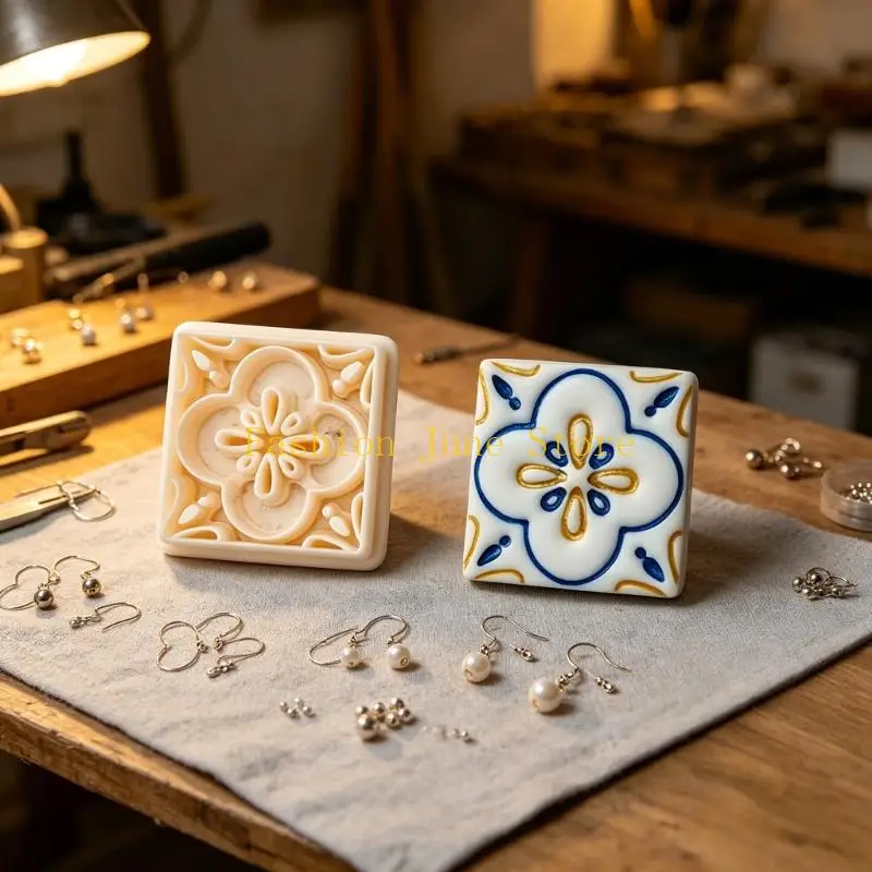 N5KA Polymer Clay Pattern Tool for Earrings, Charms, and Pendant Making