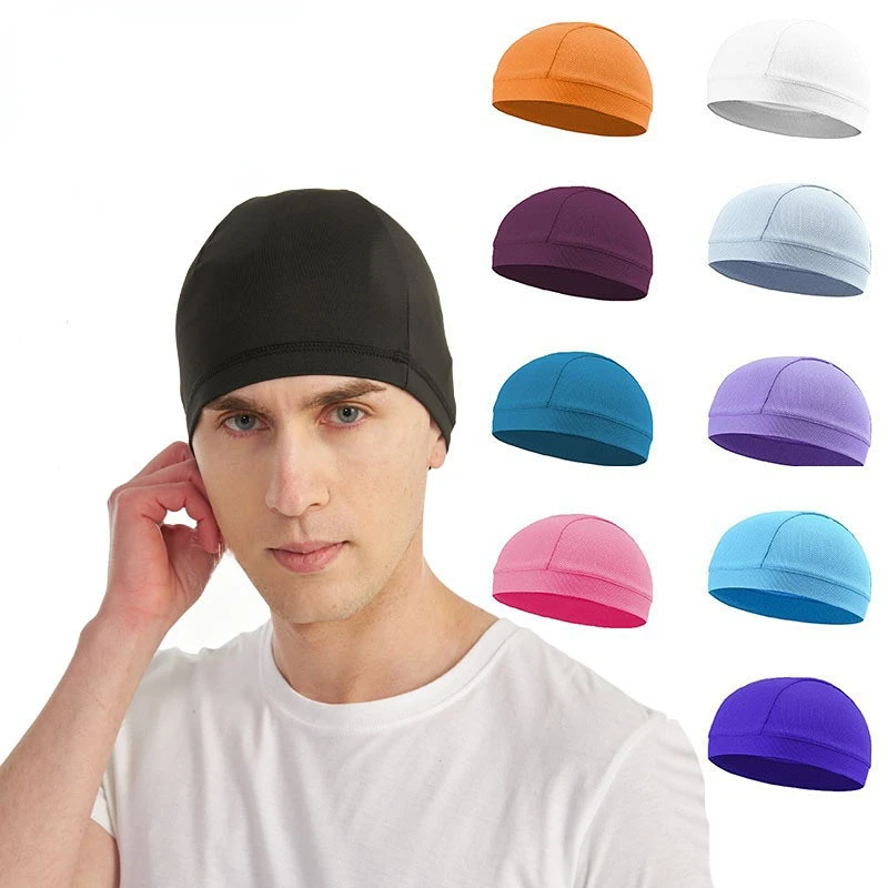 Breathable Cycling Cap Motorcycle Helmet Liner Bike Summer Riding Anti-sweat Hat Quick-drying Outdoor Sports Bicycle Hiking Hat