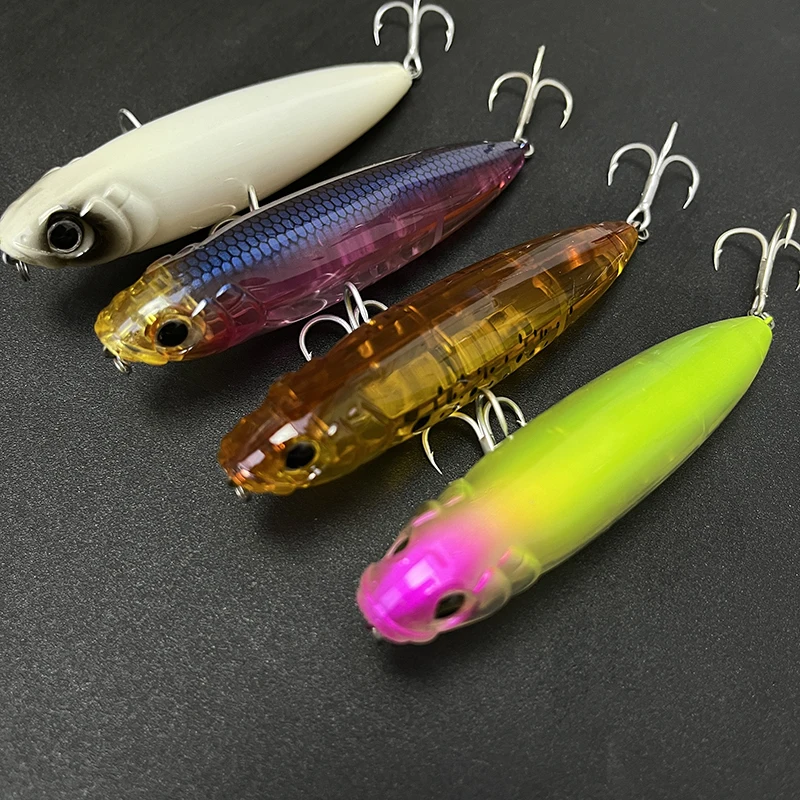 17.5g 100mm Laser Pencil Fishing Lures with Box Floating Wobbler Topwater Walk the Dog Artificial Baits for Trout Bass Equipment