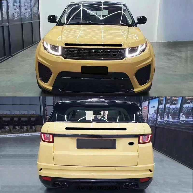

Sports Car Surround Aerodynamic Modification Parts Full Exterior Upgrade Bumper Fog Light SVR BodyKit for Land Rover Evoque 2019