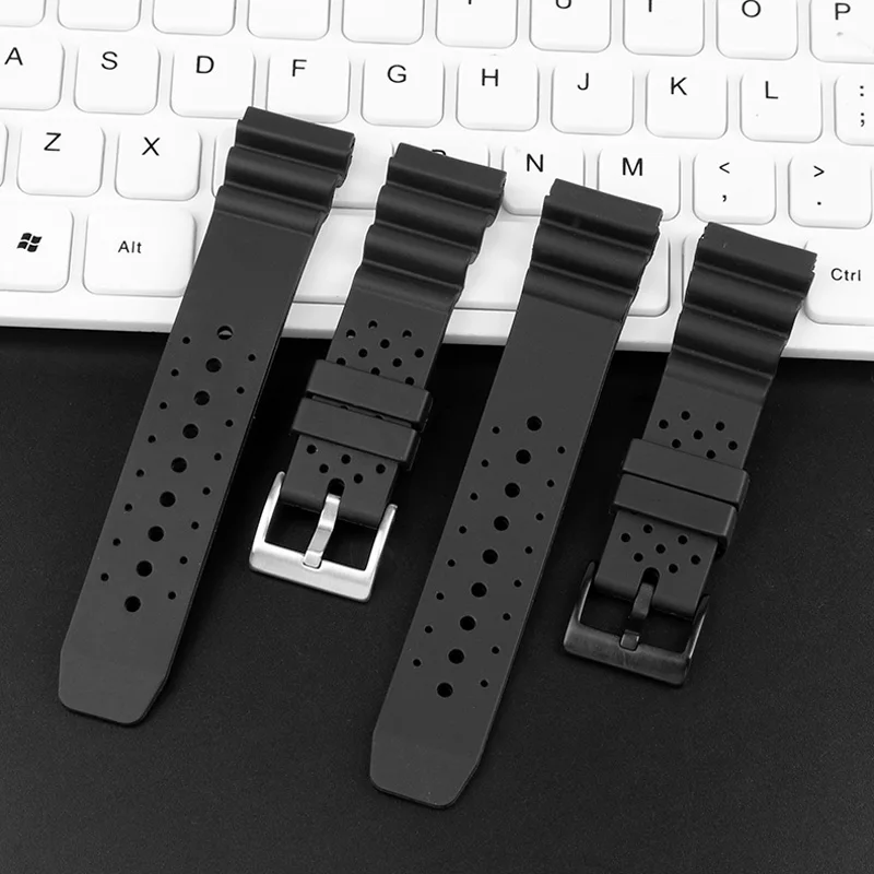 20mm 22mm Rubber Strap For Casio MDV-106 107 Diver Scuba SLA019J1 Watch Strap 2784 Silicone Watchband Seiko Universal Bezel band