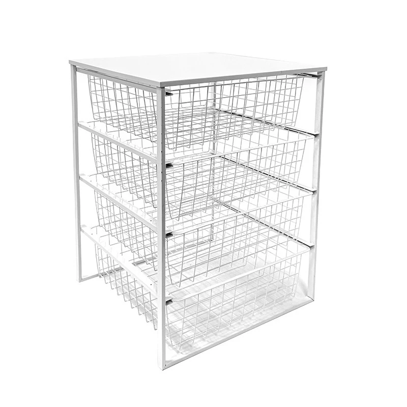 

Metal Shelf Drawer Basket Home Storage Rack