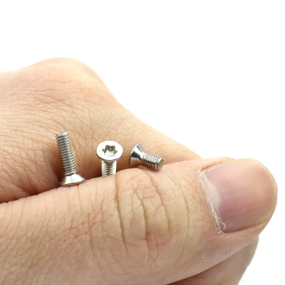 5/10/50개 M1.4 M1.6 M2 M2.5 M3 M4 M5 M6 CM 육각형 토르크 플랫 카운터싱크 헤드 스크류 볼트 304 A2-70 스테인리스 스틸 GB2673