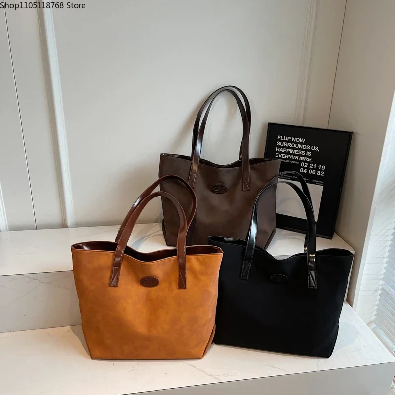 

Zipper Solid PU Square Shoulder Bags for Women Sweet Simple Large Capacity Versatile Tote Bags