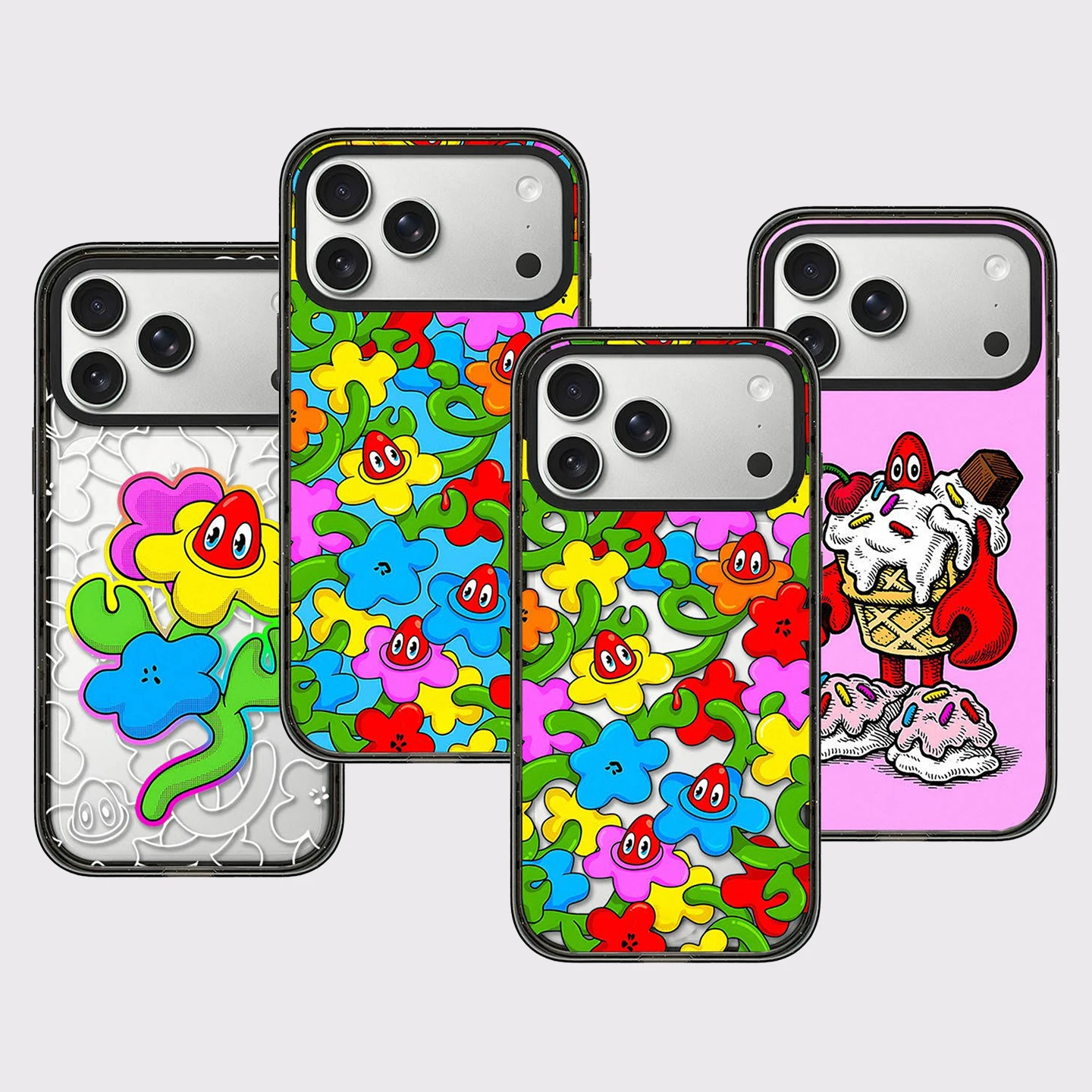 Lobster Ice Cream Impact Black Border Magnetic Phone Case Cover for IPhone 13 14 15 16 17 Pro Max Case for IPhone Air