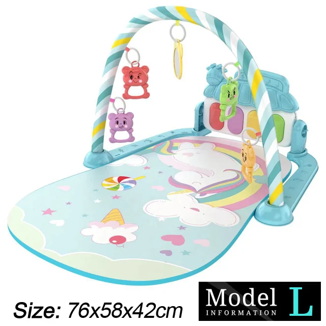 Baby Fitness Stand Muziek Spelen Gym Activiteit Speelgoed Pasgeboren Piano Kruipende Deken Pedaal Game Pad Vroeg Onderwijs 0-36 Maanden Geschenken
