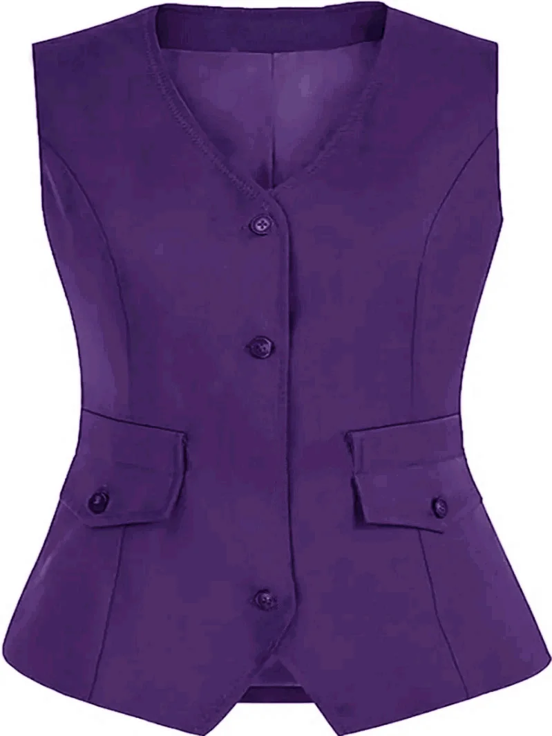 Women's Vest Casual Commuting Professional Wear Solid Color Slim Fit V-neck Sleeveless Style (without belt) Elegant Jacket 2023